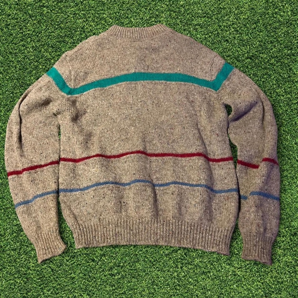 Pendleton Button Up Striped Chunky Wool Sweater - image 2